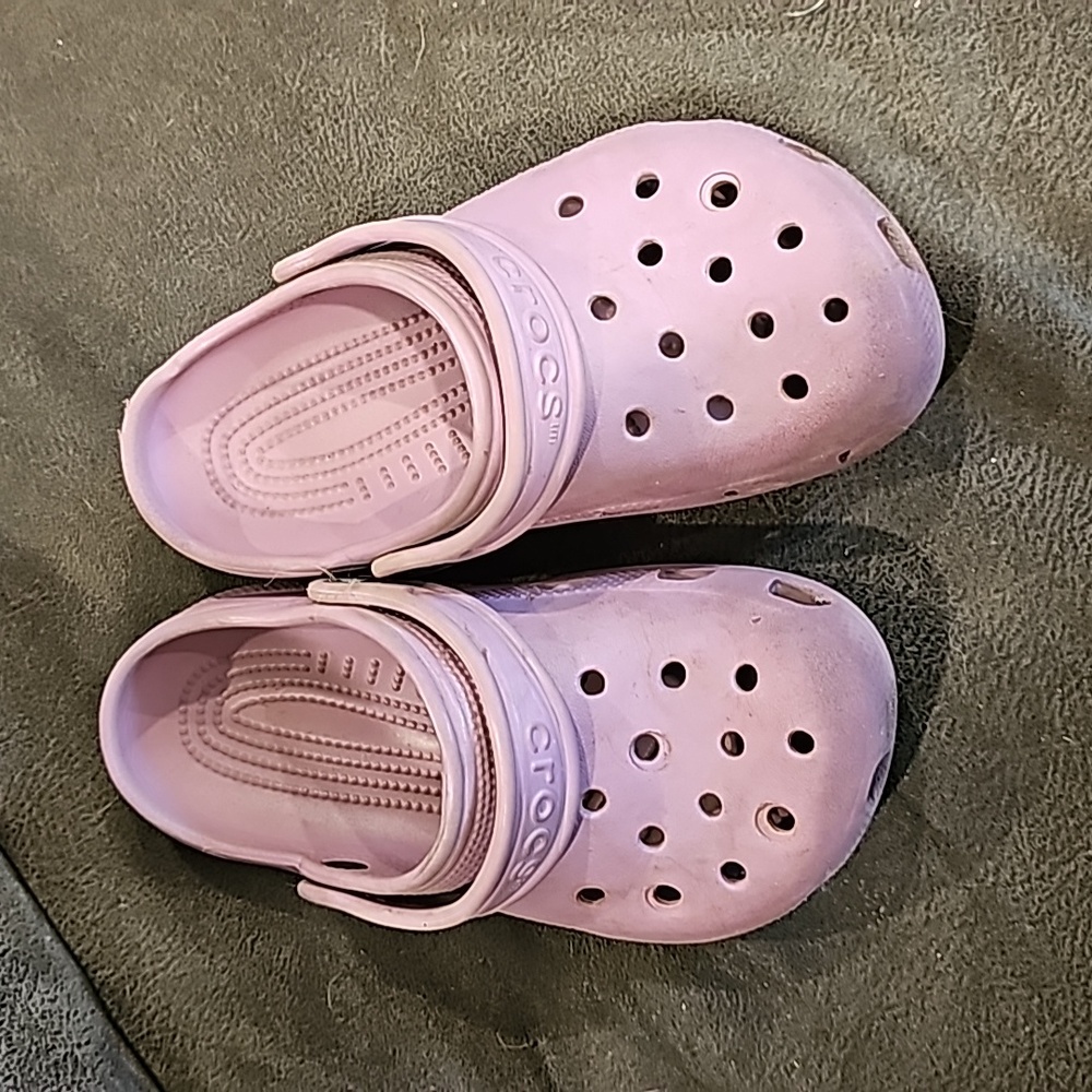 Purple used Crocs